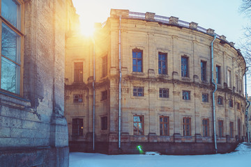 Wall Mural - Park in Gatchina on a winter sunny day