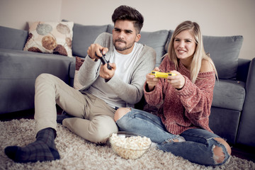 Sticker - Couple playing video games