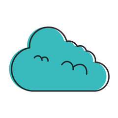 Sticker - climate cloud isolated icon vector illustration design