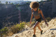 © Joshua Resnick - athletic african american woman walking runyon canyon