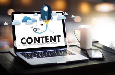 Poster - content marketing data blogging media publication information vision content concept