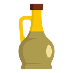 Poster - Glass bottle icon. Flat illustration of glass bottle vector icon for web