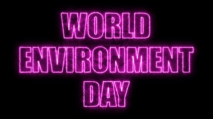 Poster - World environment day text, 3d rendering background, computer generating, can be used for holidays festive design