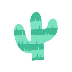 Sticker - Fiesta cactus pinata illustration