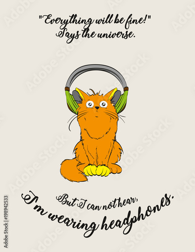 CmGamm: Logo With A Cat Wearing Headphones