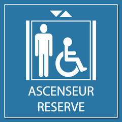 Poster - Logo ascenseur réservé.