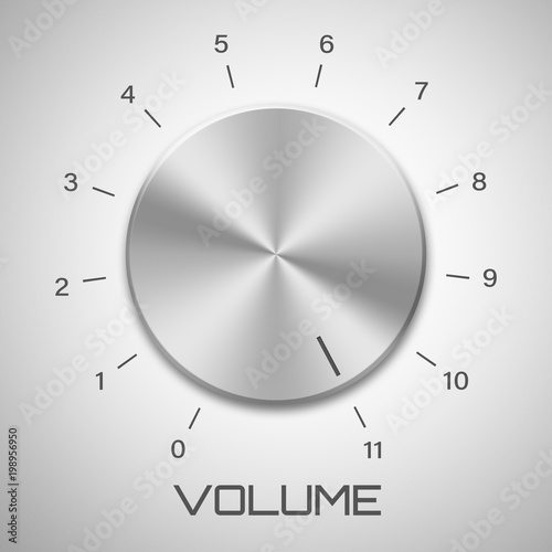 Cuadros en Lienzo Metal volume control knob that goes to eleven