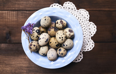 Wall Mural - Fresh eggs over background