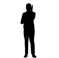 Wall Mural - isolated silhouette male