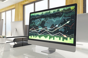 Poster - Computer with forex graph