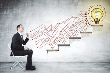 Fototapete - Idea and success concept