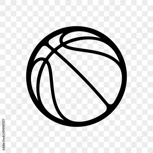 Basketball Logo Vector Icon Isolated On Transparent Background