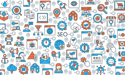 Poster - seo icons banner