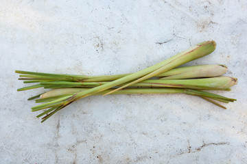 Wall Mural - Lemongrass bundle from above.