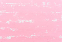 Pastel White And Pink Wooden Table Background Texture.
