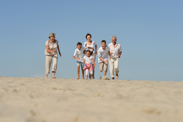 Wall Mural - happy family playing 