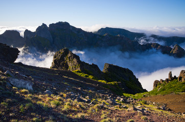 Sticker - Pico Ruivo peak on Madeira island, Portugal