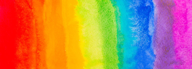 rainbow spectrum watercolor paint splash background . illustration for design wedding invitation, greeting or birthday card, web banner, tag, label, logo and text