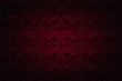 Royal, vintage, Gothic background in dark red and black with a classic Baroque pattern, Rococo