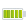 battery level full isolated icon vector illustration design