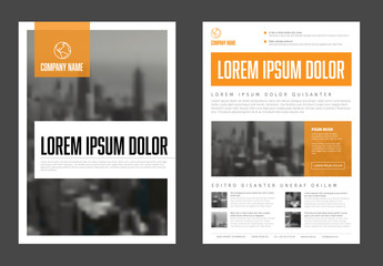 Wall Mural - Modern orange business corporate brochure flyer design