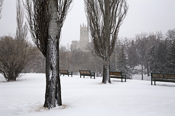 Sticker - Prairie Winter Scene