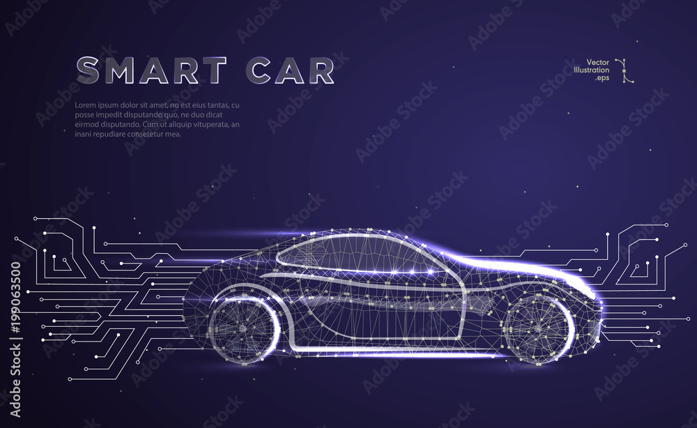 Autonomous car vehicle Stock Vector | Adobe Stock