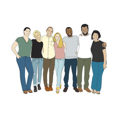 Illustration of a group of people