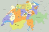 Fototapeta Mapy - Map of Switzerland
