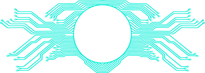 Fototapete - Abstract EPS10 vector background with high tech circuit board. Microchip background with simmetrical motherboard pattern frame and copy space for your text.