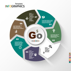 Wall Mural - Infographic, geometric graph, business concept