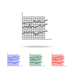 Poster - line graph type chart icon. Elements of chart and trend diagram multi colored icons. Premium quality graphic design icon. Simple icon for websites, web design, mobile app