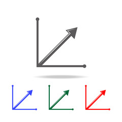 Poster - steady growth arrow chart icon. Elements of chart and trend diagram multi colored icons. Premium quality graphic design icon. Simple icon for websites, web design, mobile app