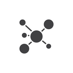 Poster - hub and spoke vector icon. filled flat sign for mobile concept and web design. connections simple so