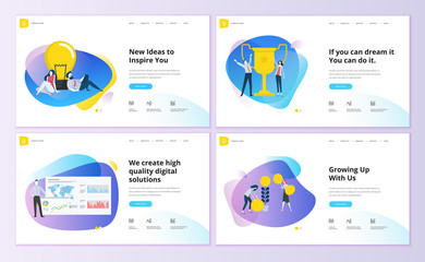 Poster - Set of website template designs. Modern vector illustration concepts of web page design for website and mobile website development. Easy to edit and customize.