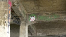 Graffiti On Concrete Pillars