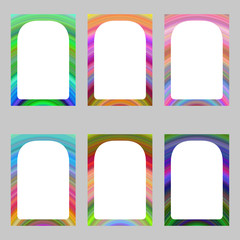 Poster - Colorful abstract digital art brochure frame template set