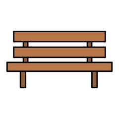 Canvas Print - park chair wooden icon vector illustration design