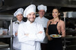 © JackF - Chef in kitchen with staff
