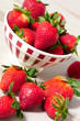 close up of  bowl of strawberries