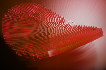 Poster - 3D illustration Fingerprint scan provides security access with biometrics identification. Personal data hacking concept. Hacking, insecurity