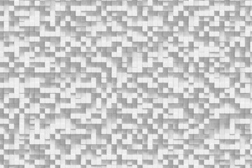 Poster - White geometric cube, cubical, boxes, squares form abstract background. Abstract white blocks. Template background for your design, 3d rendering