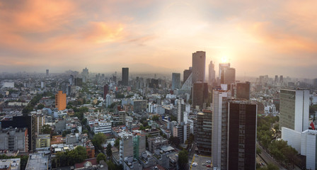 Fototapete - Panoramic View of Mexico City - Mexico