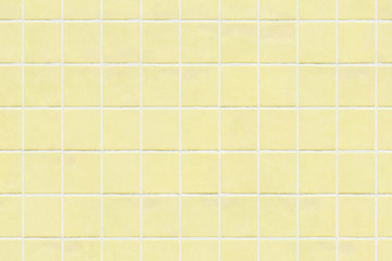 Yellow tile wall texture background