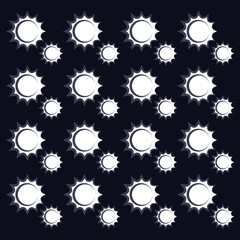 Sticker - suns background, black and white design. vector illustration