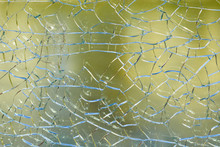 Green Cracked Glass