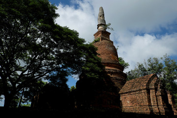 Wall Mural - Wat Nong Langka Historical Park in Nakhon Chum Kamphaeng Phet, T