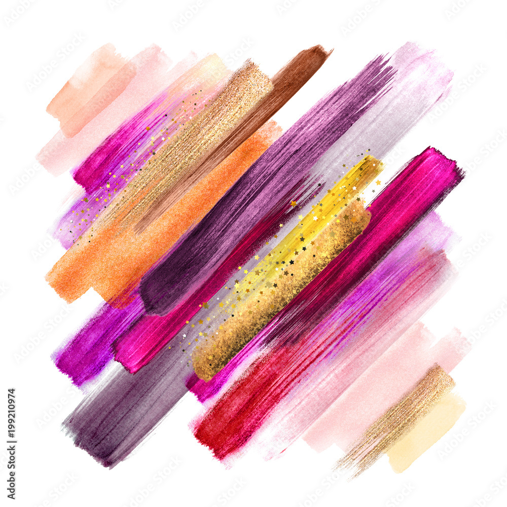 Canvas Prints Abstract Paint Smears Isolated On White Watercolor