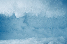 Icy Frost Background In Freezer