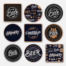 Set Of 9 Coasters For Beer